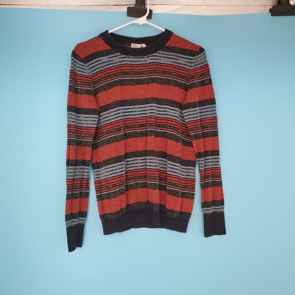 Ichi Sweater Size Small Striped Knit Long Sleeve